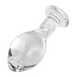 Ikoky Prostate Massage Crystal Dildo Anal Plug Bead Large Glass Butt女性男性のマスターベーションセクシーなおもちゃ