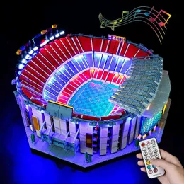 Blöcke LED -Lichtkit für das Stadioncamp Nou FC Barcelona 10284 Bausteine Set Lampe Beleuchtung DIY Toys Nein Modell T230103