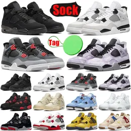 Military Black Cats Jumpman 4s Basketball-Schuhe für Herren und Damen, Zen Master 4 Cactus Jack Sail University Blue Infrarot White Oreo Bred Herren