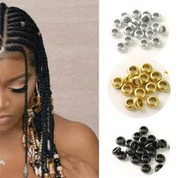 100Pcs Gold Silver Dreadlock Hair Rings Adjustable Cuff Clip Hair Braids  Dirty Braid Beads Hairpin Jewelry Girl Hair Accessories