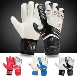 JANUS Full Latex Mesh Professional Football Goalkeeper Thicken Finger Protection Guard Goalie Soccer Gloves 220613