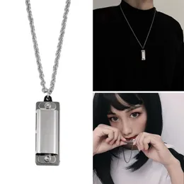 Pendant Necklaces Harmonica Necklace Mini 4 Hole 8 Tone Portable Small For KidsPendant