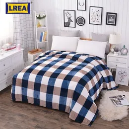 Brand super discount 4 SIZES soft coral fleece flannel fabric blanket for plaid sofa throw bedspread cover LREA Y200417