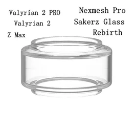 Ersättning Pyrex Bulb Fat Glass Tube för Zeus Z Max Sakerz Valyrian 2 Pro Rebirth RTA Nexmesh Pro Wotofo Profile Pyro V4 Itank Zeus X Mesh DHL