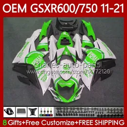 Fairings de injeção para Suzuki GSXR 600 750 CC K11 750cc 600cc GSXR600 Lucky Green 11 12 13 14 15 16 121NO.104 GSXR-600 GSXR750 2017 2018 2019 2020 2021 GSXR-750 11-21 corpo