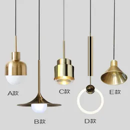 Pendant Lamps Nordic Style Restaurant Bar Simple Corridor Cafe Clothing Store Model Room Bedside Table Single Head Iron Chandelier Light Lam