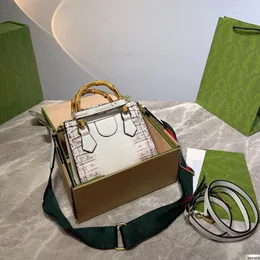 Designer handväskor mm nya diana bambu väska vintage utsökta lady shopper handväska fritid party crossbody axel väska lyx plånbok dammtät väskor 20 cm