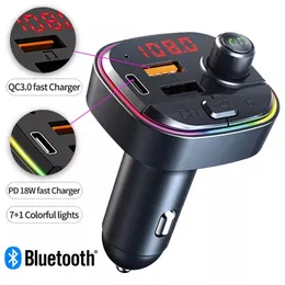 C13 Bluetooth USB QC3.0 PD18W Fast Charger FM MP3 player para carro