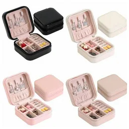 Storage Box Travel Jewelry Boxes Organizer PU Leather Display Storage Case Necklace Earrings Rings Jewelry Holder Gift Case Boxes sxjun21