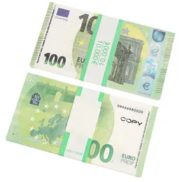 Prop Money Toys Reino Unido Euro Dólar Libras GBP Britânico 10 20 50 notas comemorativas falsas brinquedo para crianças presentes de Natal ou filme de vídeo 100 PCS / PackC3MZ