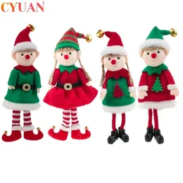 크리스마스 플러시 엘프 소프트 박제 엘프 인형 장식품 크리스마스 나무 교수형 펜던트 소년 소녀 엘프 year chid gifts navidad 220815