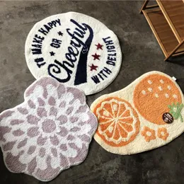 Mattor Cherry Orange Avocado Strawberry Fruit Shaped Cartoon Kitchen Mat Anti-Slip Bedroom Golvmatta Hall Hallen