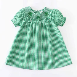 Girlymax Day Sibling Clover, платье в клетку для маленьких девочек, шорты для мальчиков, комплект, топ, комбинезон с оборками, тканая детская одежда со сборками