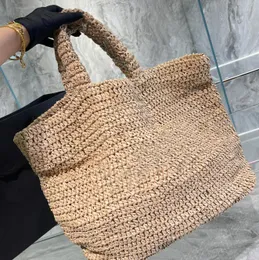 Borsa da spiaggia Borse per la spesa tessute in paglia estiva Borse hobo per donna Luxury Lady Fashion Shoulder All-Fiammifero Borsa a tracolla casual di alta qualità Borse a tracolla all'uncinetto