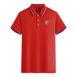 Fluminense FC men and women Polos mercerized cotton short sleeve lapel breathable sports T-shirt LOGO can be customized