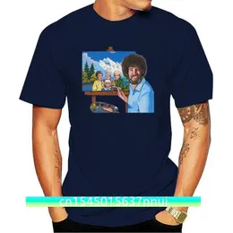 Bob Ross målar gyllene flickor roliga trend ph319 unisex svart t -shirt unisex roliga toppar tee shirt 220702