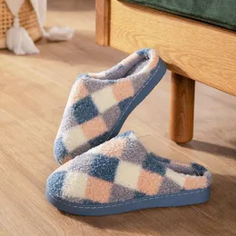 Pantofole in cotone per donna in inverno Comfort interno Antiscivolo Resistente all'usura Silenzioso Caldo