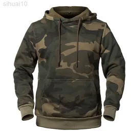 Män kamouflagehuvor 2020 Nya modesweatshirt manlig camo hoody höft höst vinter militär hoodie män kläder US Eur size l220730