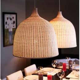 Lâmpadas pendentes do sudeste da Ásia Bamboo Lights Creative Restaurant Pot Shop famoso el rattan tecelagem pendurada fixpendend