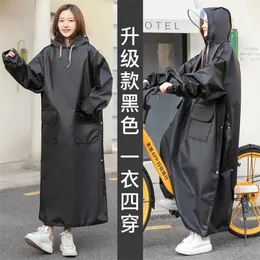 مقاوم للماء سكوتر نايلون معطف المطر النساء في الهواء الطلق Long Longed Rained Capa de Chuva Rain Coat Lightweight JJ60yy 201016