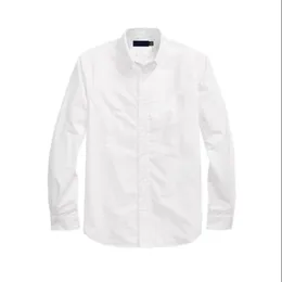 Mens Blouse Tops T Shirts TOP Quality Designer Embroidery Long Sleeve Shirts Solid Color Slim Casual Business Clothing Dress Long-sleeved Shirt XL White Black Yellow