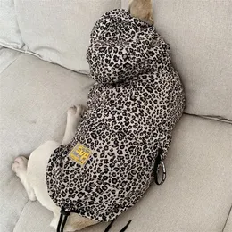مقاوم للماء كلب أزياء أزياء الكلب معطف المطر جرو كات هوديي ليوبارد صغير الكلب سترة الملابس ملابس الحيوانات الأليفة اللوازم الفرنسية بولدوغ T200236L