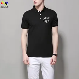 Summer Highquality Shirt Anpassningsdesign Män och kvinnor Shortsleeved Polo Shirt Printing Team Annonsering Topp 220609