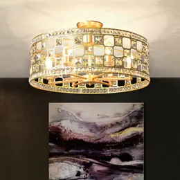 Hängslampor nordiska led taklampor kristall art deco rund guldlampa för barn rum levande modern retro industriell plafondlamppendant