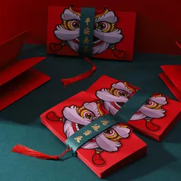 Prezent Chińskie Lucky Red koperty Składane kieszenie tygrysa hongbao z 6/10 automatami do pakowania Bag Money na rok wiosenny festiwalgift