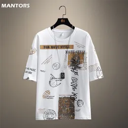 Summer Men s T Shirt Fashion Print Mens Hip Hop Short Sleeve Casual 100 Cotton Streetwear op ees O neck 220620