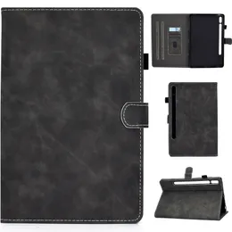 Tablet Case para Samsung Tab S7 T870 S8 X700 X706 Cor Sólida PU Couro Carteira Estante Capa