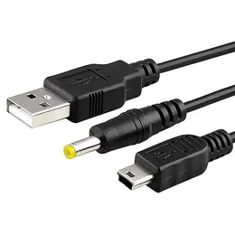 1.2m 2 i 1 USB -laddare kablar som laddar dataöverföringskabeln för Sony PSP 2000 3000