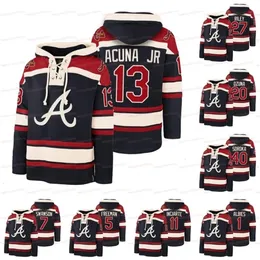 VIPCEOA3740 13 Ronald Acuna Jr. Legacy Vintage Hockey Lauer Hoodie Freddie Freeman Marcell Ozuna Dansby Swanson Ozzie Albies Austin Riley Mike Soroka