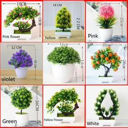 Decorative Flowers & Wreaths Multi Style Artificial Plants Bonsai Small Tree Pot Fake Potted Ornaments For Home Decoration El Garden Decor
