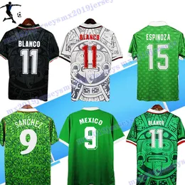 1986 1998 2006 MExICoS BLANCO HERNANDEZ Męskie koszulki piłkarskie w stylu retro 1994 H. SANCHEZ National Team Home Blue Away White 98 06 Koszulki piłkarskie Krótki rękaw