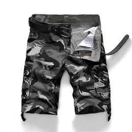 Camouflage Camo Cargo Shorts Men Summer Casual Cotton Multi Pocket Loose Army Military Tactical Plus Size 44 220722