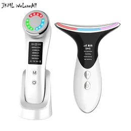 Dispositivos de cuidados de rosto RF EMS levantando dispositivo de beleza facial mesoterapia Skin Machine de limpeza profunda Massager Health 0727