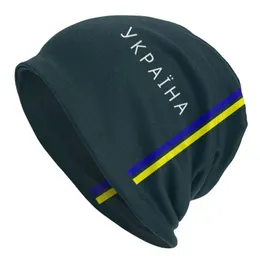 Berets streetwear zima ciepłe kobiety mężczyźni dzianiny czapki dla dorosłych unisex ukraina paski flaga czapki czapki ukraińskie dumne hatberets