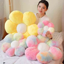 CM красочные цветочные плюшевые игрушки с фаршированными мягкими растениями для диван -кровати спят домашний декор подарки J220704