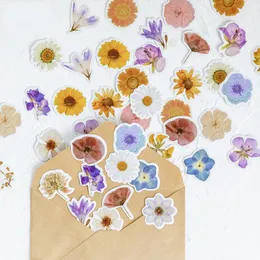 Confezione regalo 46 pezzi / set Adesivo fiore autunnale Fai da te Scrapbooking Decor Borse Etichetta Regali per l'anno 2022 Decorazioni per la casaConfezione regaloGift