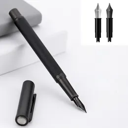 Hongdian Black Fountain Pen Eff Nib Vacker Tree Texture Ink Reserve Nibs Option School Office Supplies Y200709