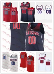 Xflsp College Custom Arizona Wildcats Stitched College Basketball Jersey Brandon Williams Justin Coleman Alex Barcello Alec Spence Bennedict Mathurin