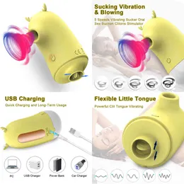 NXY Vibrators Sauger für Klitoris-Sauger, 2-in-1-Orale-Tong-Stimulator, Klitoris-Vibrator, Sexspielzeug für Frauen, 18 220427