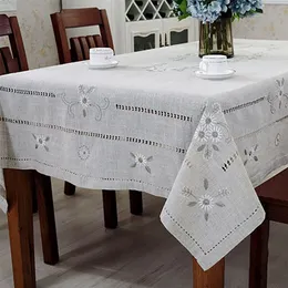 LINEN TABLE TRECK Vävt tryckt pastoral broderi handgjorda julduksmantel mantel para mesa nappe toalha de mesa t200707