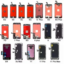 iPhone 6 6SPLUS 6S 6SPLUS 7G 7G 8G 8G 8G 8G 5G 5S 5C 터치 디지타이저와 프레임 전체 조립 교체 부품 DHL 무료 선박 검은 화이트가있는 완전한 화면