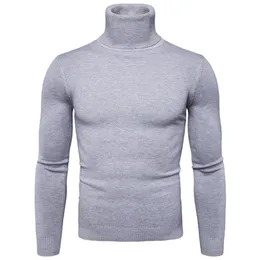 FAVOCENT Winter Warm Turtleneck Sweater Men Fashion Solid Knitted Mens Sweaters Casual Male Double Collar Slim Fit Pullover 210820