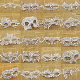 Lace Mask Masquerade, Venetian EyeMask Sexig Lady Lace Mask för Halloween Carnival Party Ball Kostym, Vit (stereotyp stil)