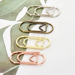 Mini Metal Paper Clip Book Decoration Paper Clips DIY Document Tidy Filing Supplies Cute Paper-clips Storage Stationery BH6682 WLY