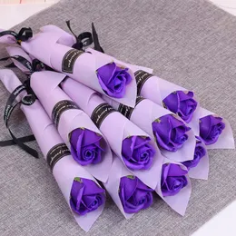 Decorative Flowers & Wreaths Pcs Rose Carnation Single Shiny Style Soap Flower Festival Opening Activity Promotion Mother's Day Gift Giv