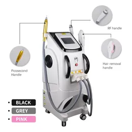 3 in 1 multifunzione Laser IPL Macchina per la depilazione Dispositivo Depilazione Laser Tatoo Rimozione Picosecond Carbon Peeling Ringiovanimento della pelle Sbiancamento Apparecchiatura di bellezza